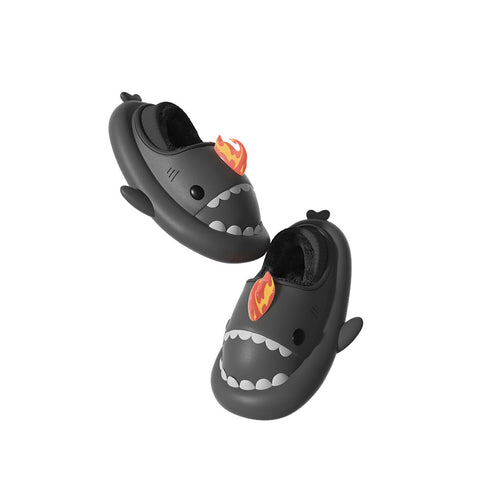 Sharkicks Basic - Hiver, Chaussons Requins Kaiju de Feu, Talon Couvert